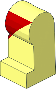 Minifig Leg Left with Red Leotard Pattern