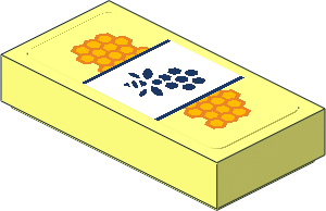 Tile  1 x  2 with Beekeeper's Logo and Honey Streak Sticker