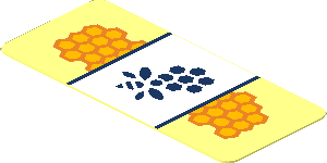 Sticker  0.8 x  1.8 with Beekeeper's Logo and Honey Streak