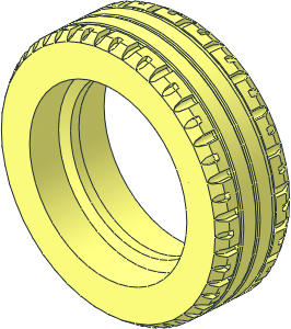 Tyre 14/ 43 x 30 with Grooved Tread