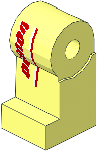 Minifig Leg Right with Demon Logo and Red and White Stripes Pattern