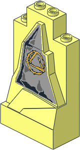 Panel  2 x  4 x  6 Rock with Rocks and Atlantis Triangle Logo Sticker