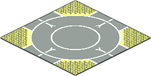 Baseplate 32 x 32 Road 9-Stud Landing Pad with Runway Pattern