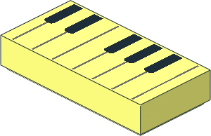 Tile  1 x  2 with Piano Keys Pattern