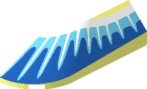 ~Windscreen  6 x  4 x  1.333 Sloped Energy Spikes on Blue Background Half Pattern