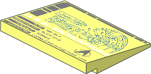 Slope Brick 10  6 x  8 with U.S.S. Enterprise Name Plate and Blueprint Pattern