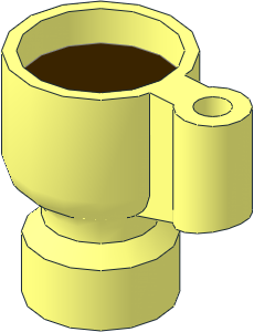 Minifig Cup Stein with Handle and Dark Brown Drink Pattern