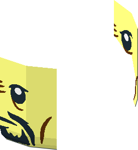 ~Minifig Head with Black Beard and Reddish Brown Wrinkles Neutral / Angry 2-Sided Half Pattern