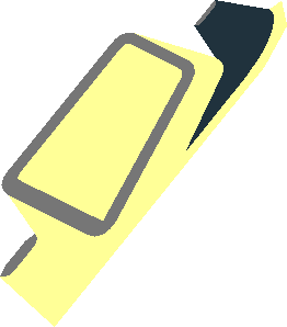 ~Slope Brick 31  1 x  1 x  0.667 with Dark Bluish Grey Trapezoids and Lime Light Bar Half Pattern