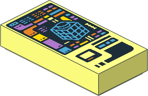 Tile  1 x  2 with Personal Access Display Device Pattern