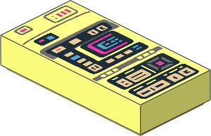 Tile  1 x  2 with Tricorder Data Screen Pattern