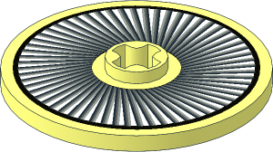 Technic Disc  3 x  3 with Train Fan Sticker