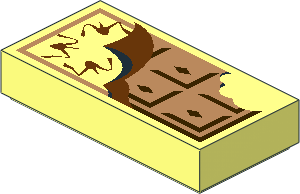 Tile  1 x  2 with Chocolate Bar Pattern