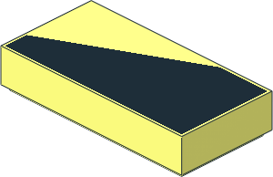 Tile  1 x  2 with Black Top without Upper-Left Corner Pattern