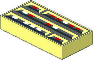 Tile  1 x  2 with SW Computer Pattern
