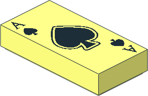 Tile  1 x  2 with Ace of Spades Pattern