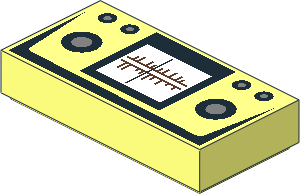 Tile  1 x  2 with Radio Frequency Display and Buttons Pattern