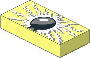 Tile  1 x  2 with Tesla Coil Lightning Discharge Pattern