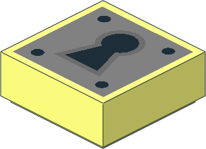 Tile  1 x  1 with Keyhole Pattern