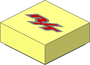 Tile  1 x  1 with "R/T" Pattern