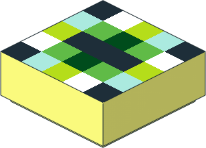 Tile  1 x  1 with Minecraft Eye of Ender Pattern