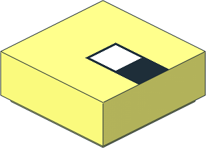 Tile  1 x  1 with White Square and Black Square Pattern