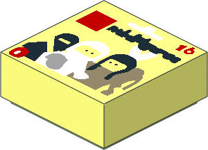 Tile  1 x  1 with Series 1 Collectible Minifigure Package Pattern