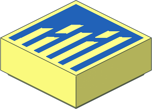 Tile  1 x  1 with Lines on Blue Background Pattern