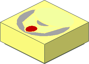 Tile  1 x  1 with Green Oval Pattern