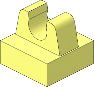 Tile  1 x  1 with Clip with Rounded Tips