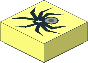 Tile  1 x  1 with Spider Pattern