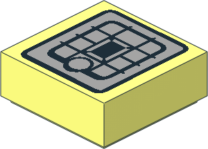 Tile  1 x  1 with Star Wars Rebel Alliance Jetpack Pattern