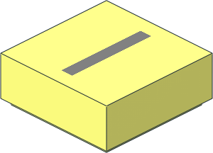 Tile  1 x  1 with Silver "I" Pattern