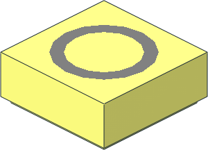 Tile  1 x  1 with Silver "O" Pattern