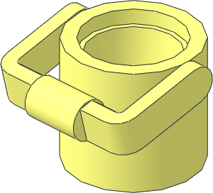 Bucket  1 x  1 x  1 Cylindrical with Hanging Handle