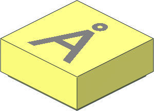 Tile  1 x  1 with Silver "Å" Pattern