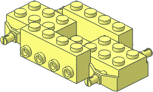 Car Base  4 x  8 x  1.333 with Studs on Side