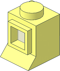 Window  1 x  1 x  1 Classic with Solid Studs (Complete)