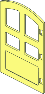 Duplo Door  1 x  4 x  4 with Curved Top with Four Panes