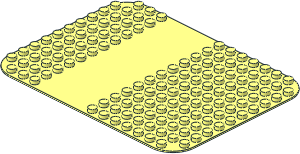 Duplo Baseplate 12 x 16 with 12 x  4 Stud Gap