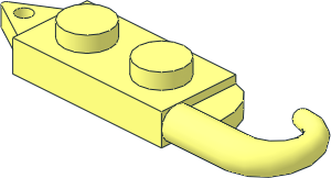 Plate  1 x  2 with Crane Hook Right