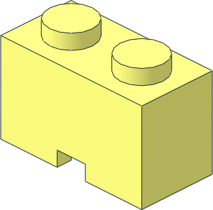 Brick  1 x  2 with Cable Cutout