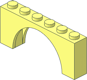 Arch  1 x  6 x  2 with Very Thin Top