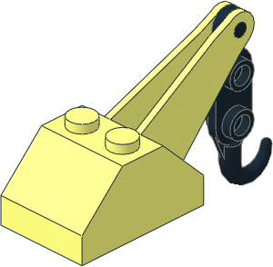 Slope Brick 45  2 x  3 x  1.333 Double with Crane Arm and Black Hook