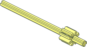 Duplo Axle  8 with Gear  8 Tooth