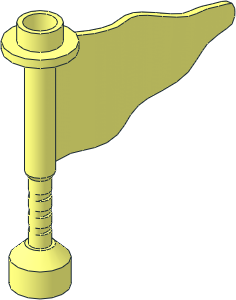 Duplo Flag Wavy  3 x  4 with Post