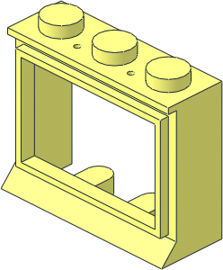 ~Window  1 x  3 x  2 Classic with Solid Studs