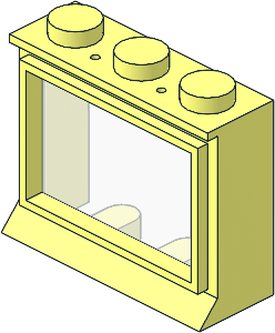 Window  1 x  3 x  2 Classic with Solid Studs (Complete)
