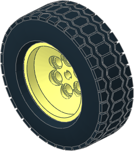 Wheel 18 x 41 Model Team with Tyre 68.8 x 24S