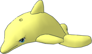 Animal Dolphin Jumping with Eyes and Eyelashes Pattern